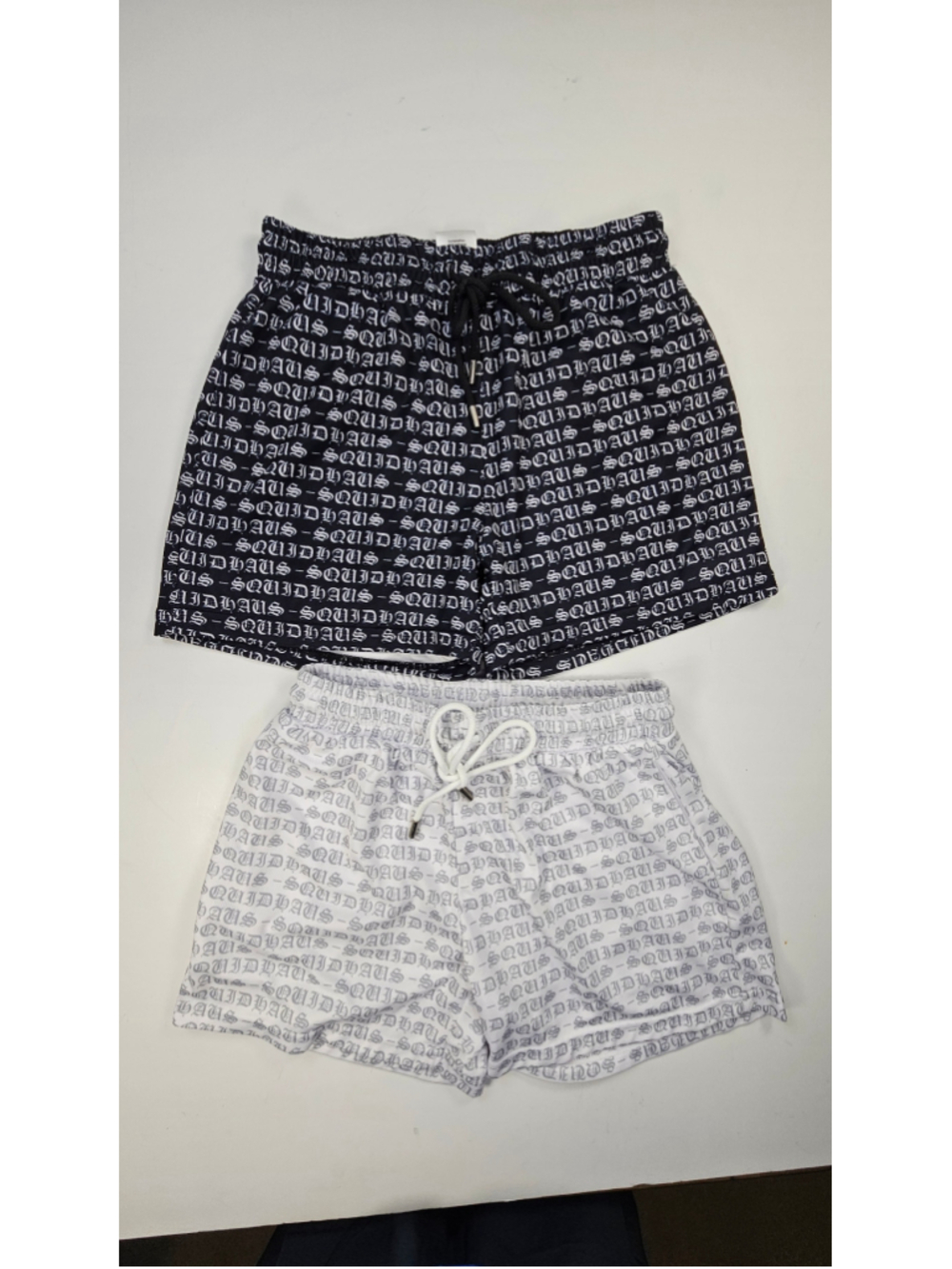 Squidhaus Shorts Mens M Lot of 2 Gothic Logo Mesh Gym Running Black White
